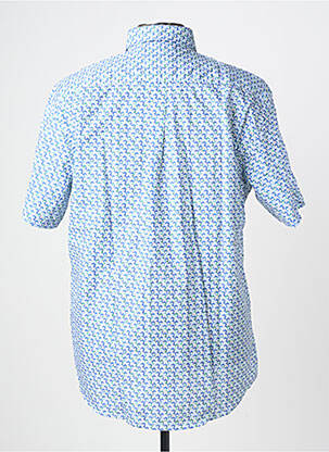 Chemise manches courtes imprimé fantaisie bleu FYNCH-HATTON homme