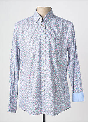 Chemise manches longues imprimé fantaisie bleu FYNCH-HATTON homme
