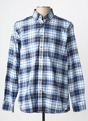 Chemise manches longues coupe droite bleu FYNCH-HATTON homme