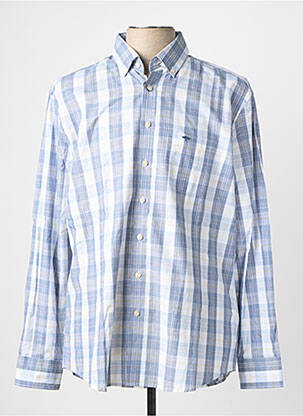 Chemise manches longues poches bleu FYNCH-HATTON homme
