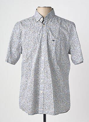 Chemise manches courtes imprimé fantaisie bleu FYNCH-HATTON homme