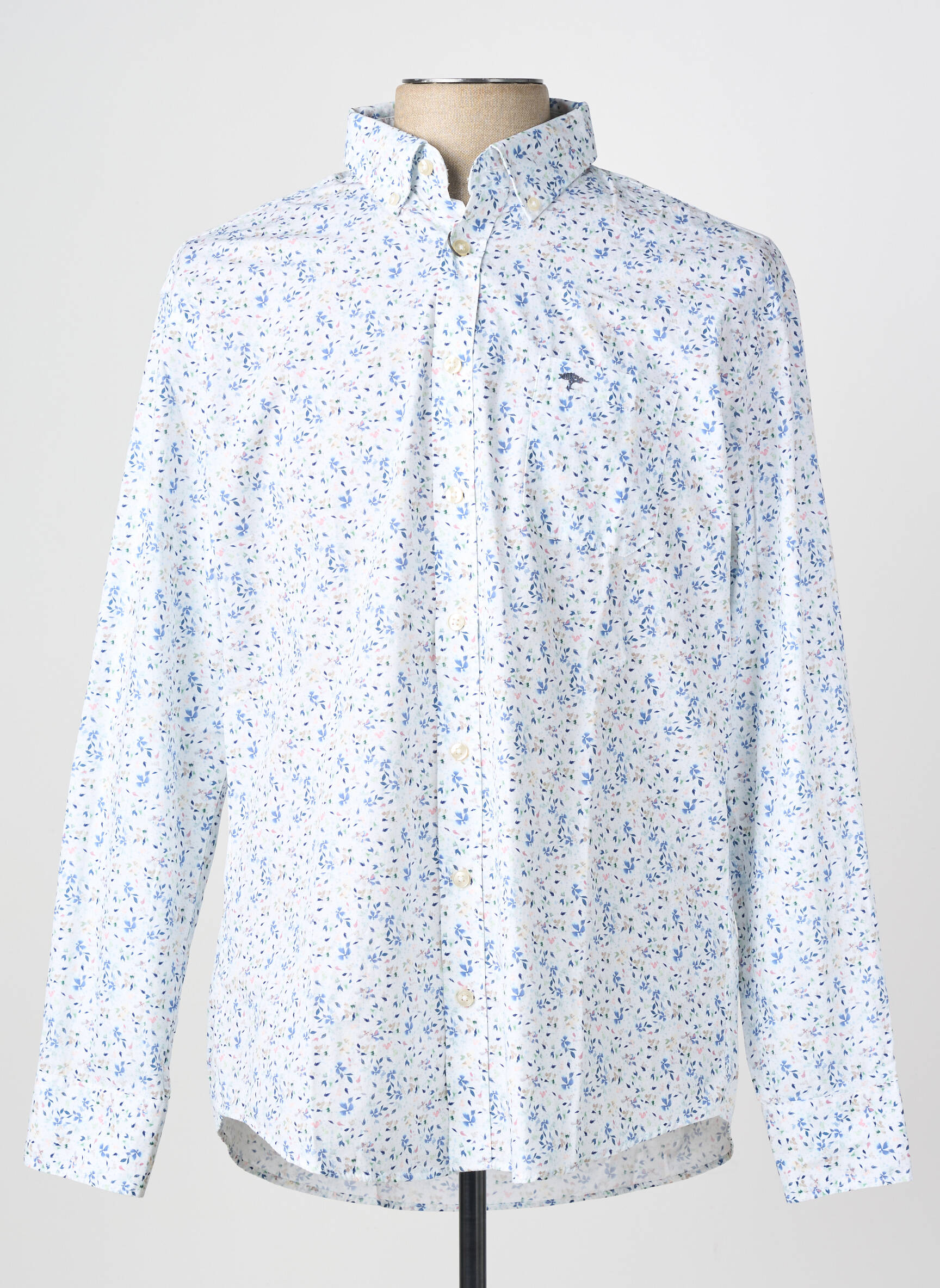 Chemise manches longues imprimé fantaisie blanc FYNCH-HATTON homme