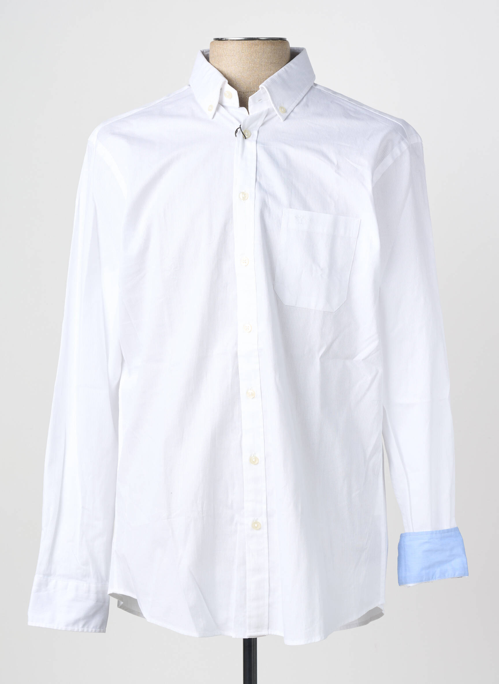 Chemise manches longues poches blanc FYNCH-HATTON homme