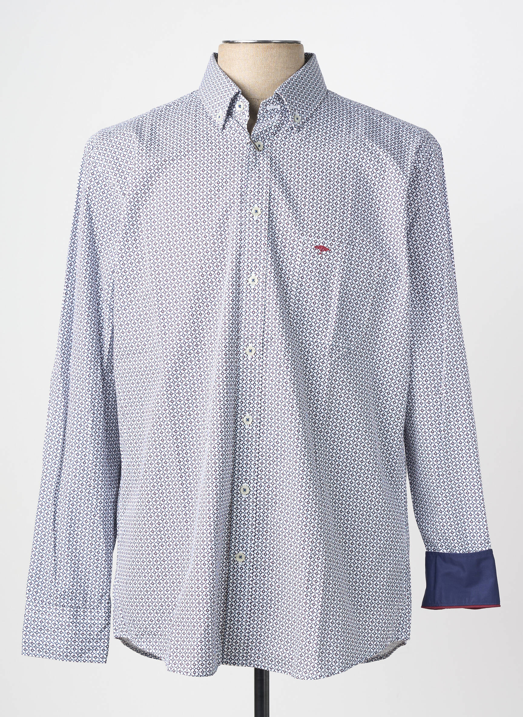 Chemise manches longues imprimé fantaisie bleu FYNCH-HATTON homme