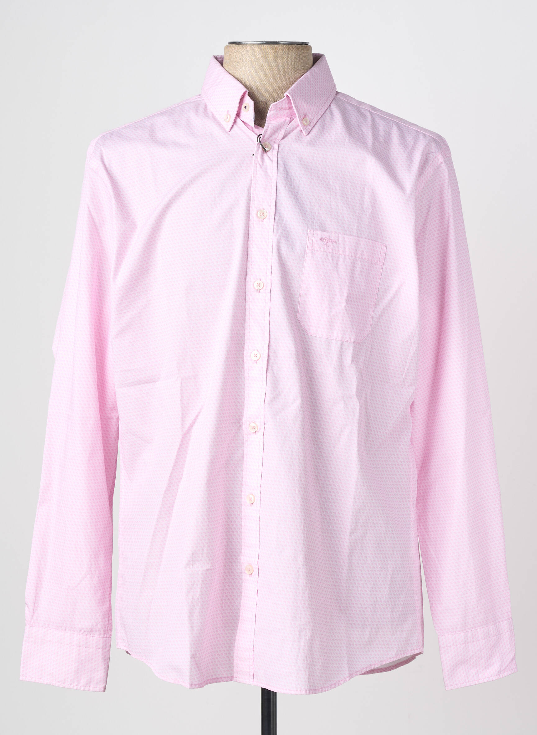 Chemise manches longues poches rose FYNCH-HATTON homme