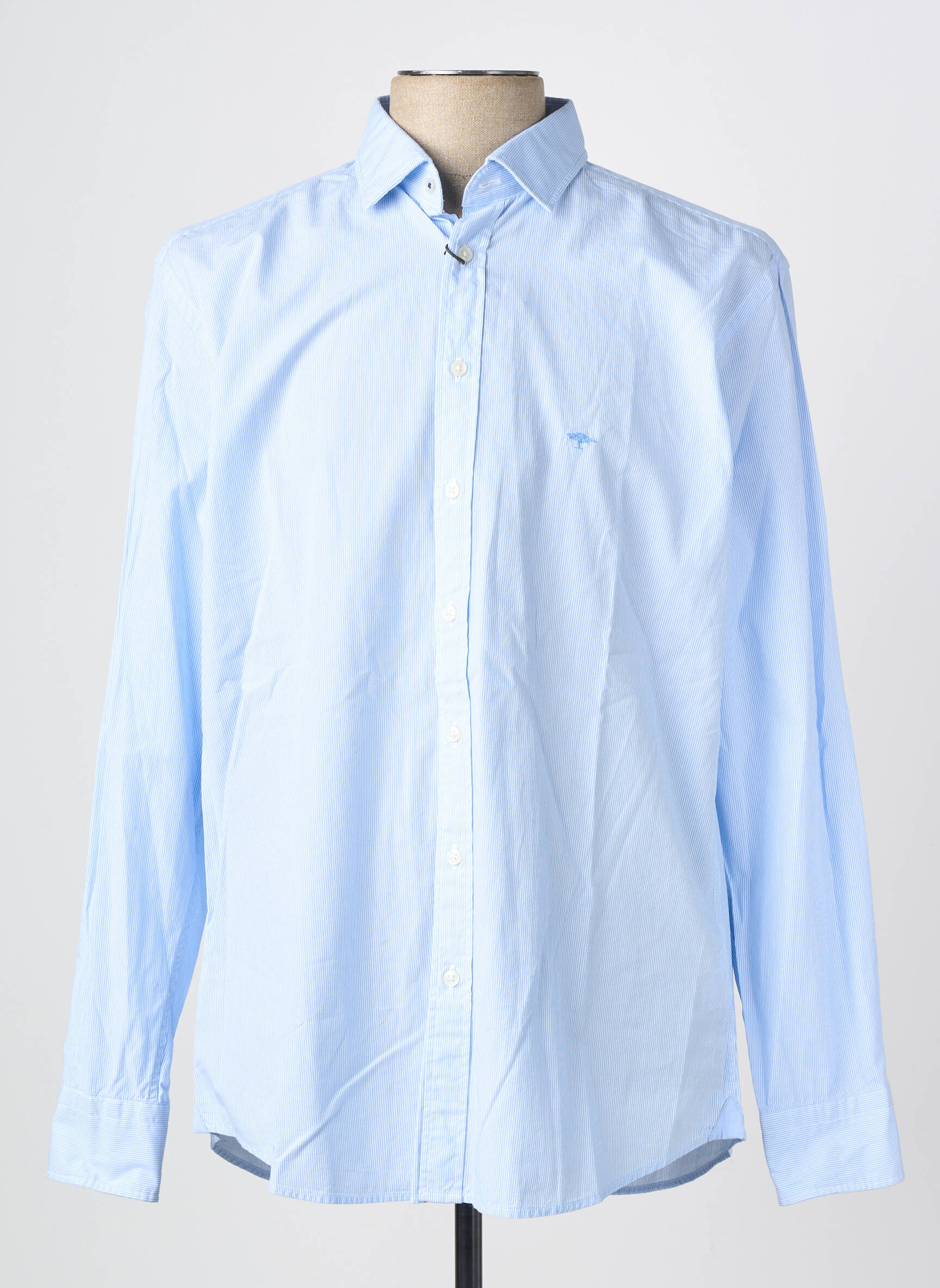 Chemise manches longues coupe droite bleu FYNCH-HATTON homme