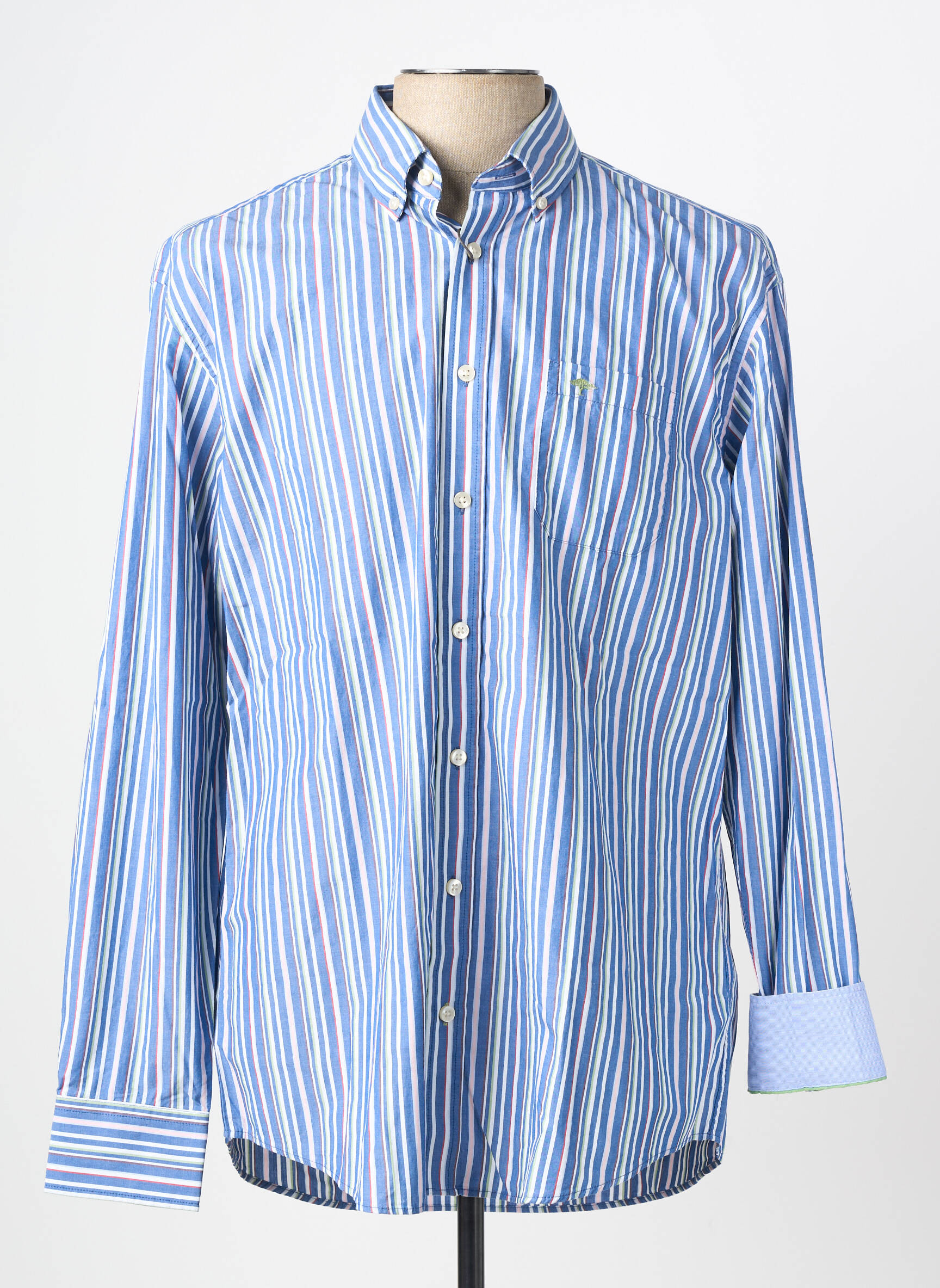 Chemise manches longues poches bleu FYNCH-HATTON homme