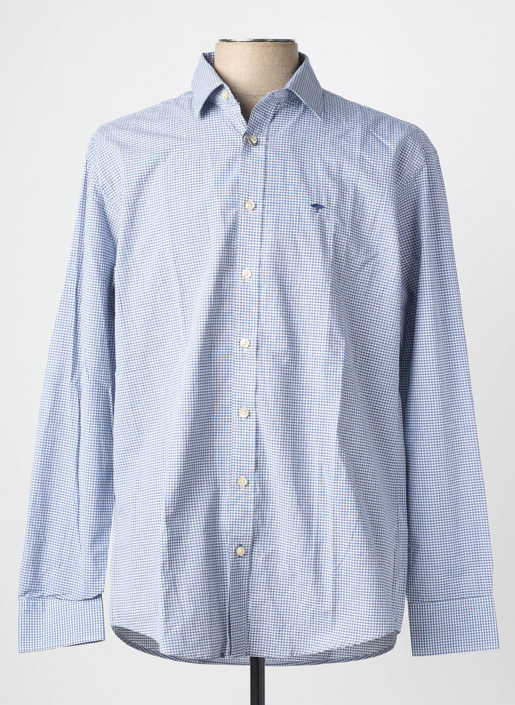 Chemise manches longues coupe droite bleu FYNCH-HATTON homme
