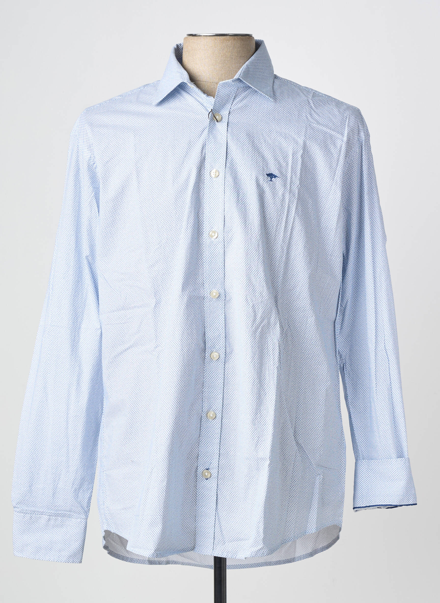 Chemise manches longues imprimé fantaisie bleu FYNCH-HATTON homme