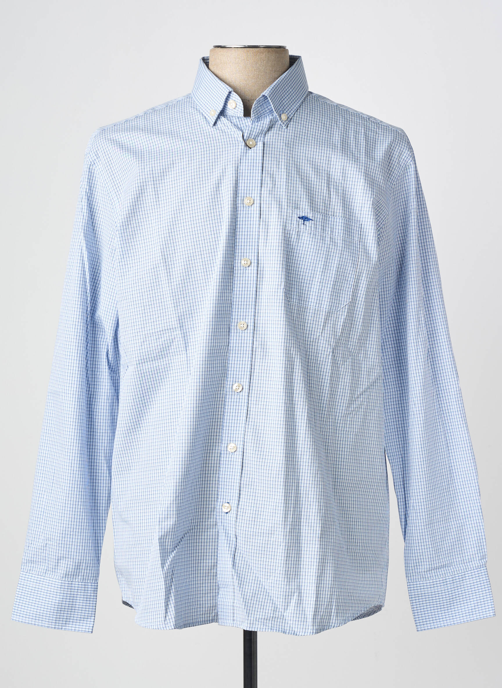 Chemise manches longues poches bleu FYNCH-HATTON homme