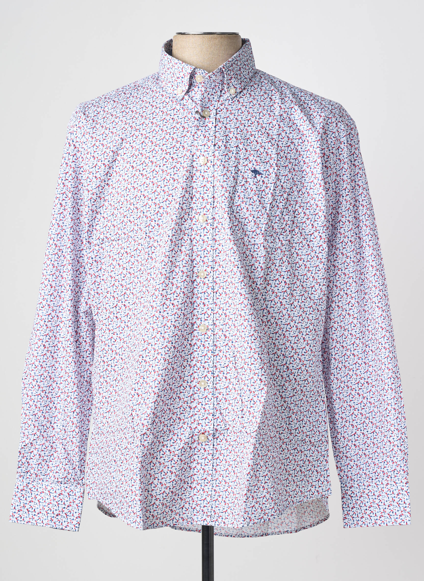 Chemise manches longues imprimé fantaisie rouge FYNCH-HATTON homme