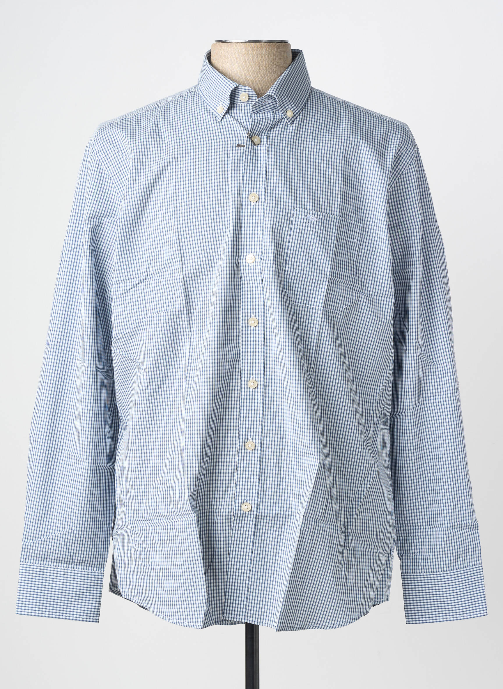 Chemise manches longues coupe droite bleu FYNCH-HATTON homme