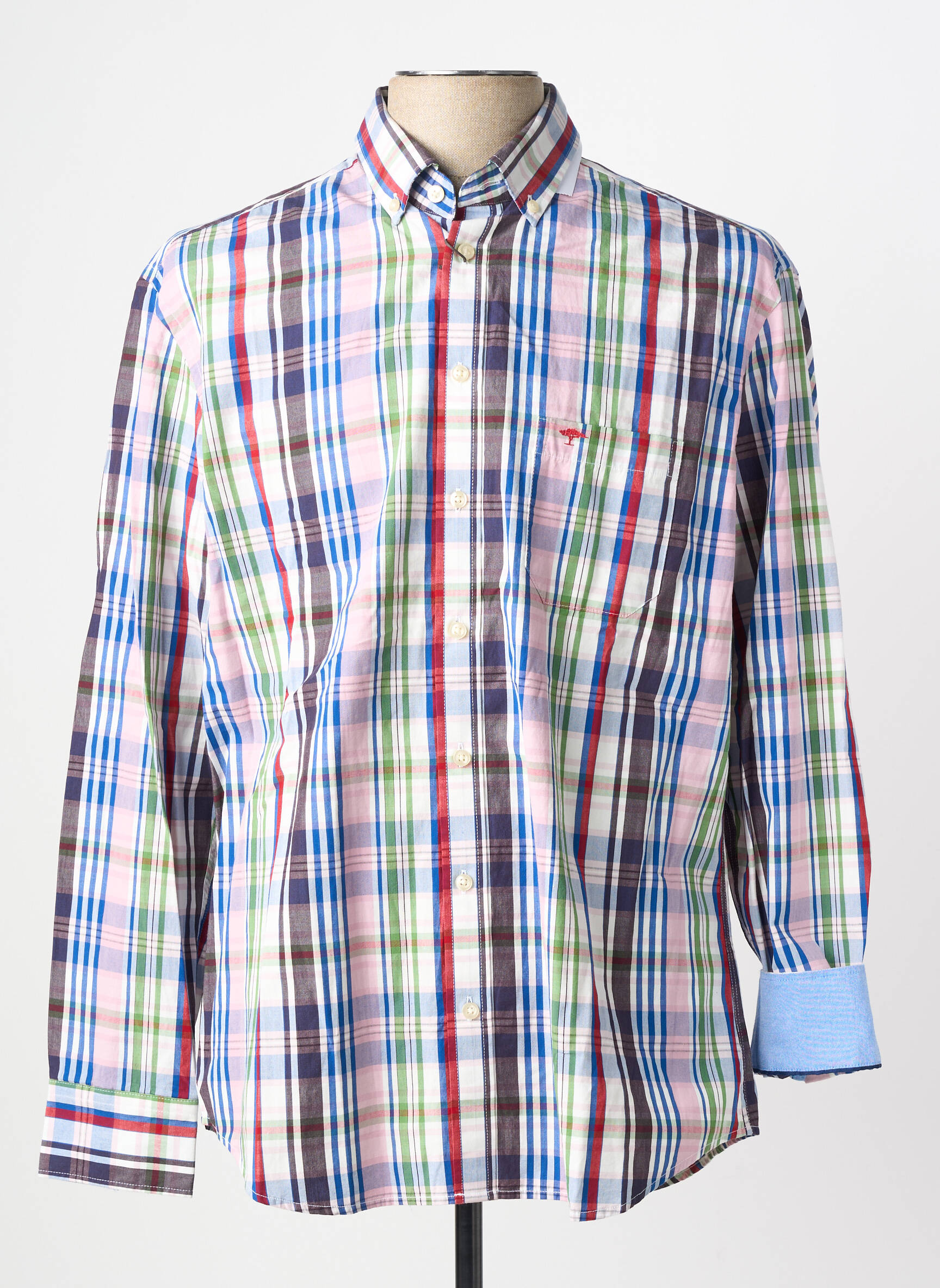 Chemise manches longues poches bleu FYNCH-HATTON homme