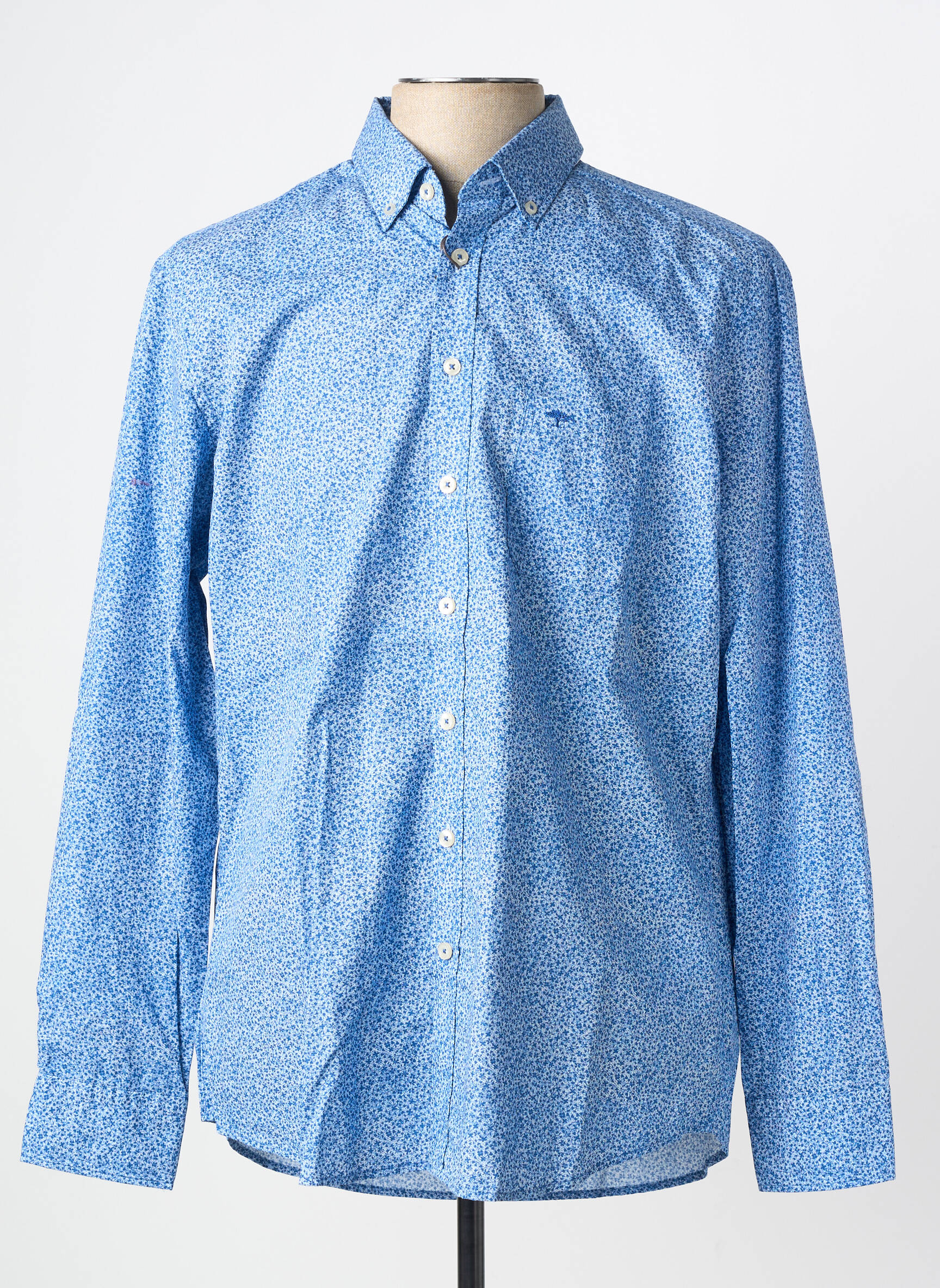 Chemise manches longues poches bleu FYNCH-HATTON homme