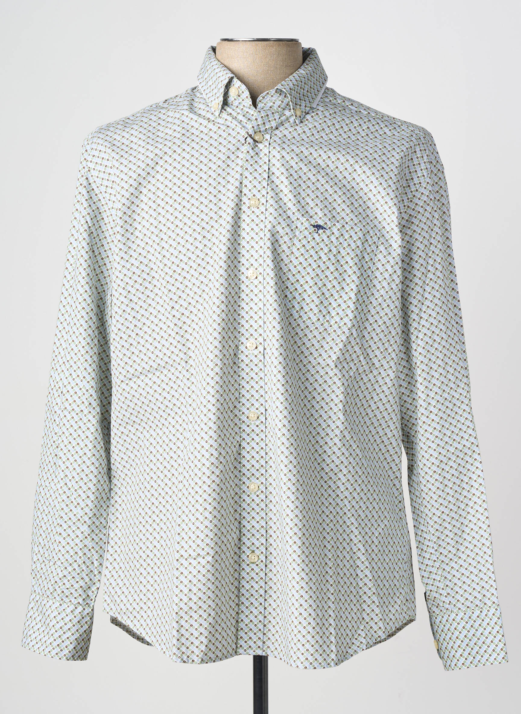 Chemise manches longues imprimé fantaisie vert FYNCH-HATTON homme