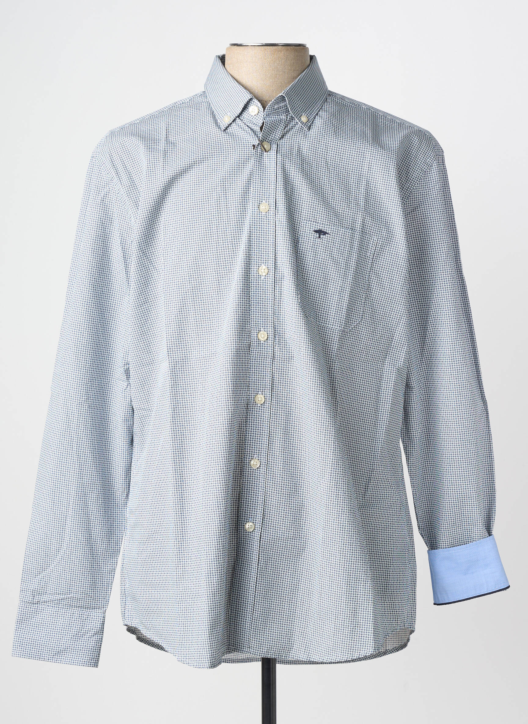 Chemise manches longues imprimé fantaisie bleu FYNCH-HATTON homme