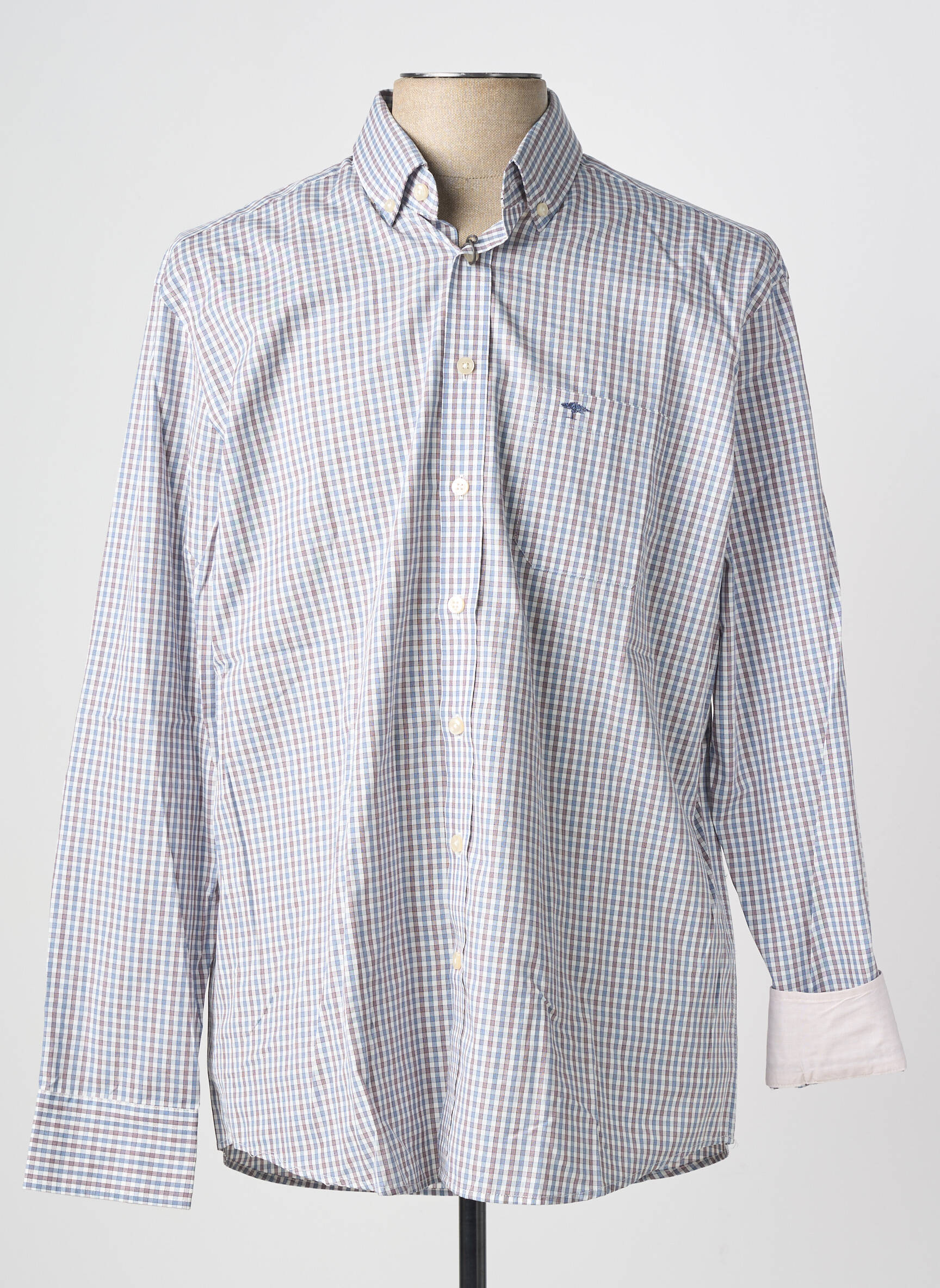Chemise manches longues coupe droite bleu FYNCH-HATTON homme