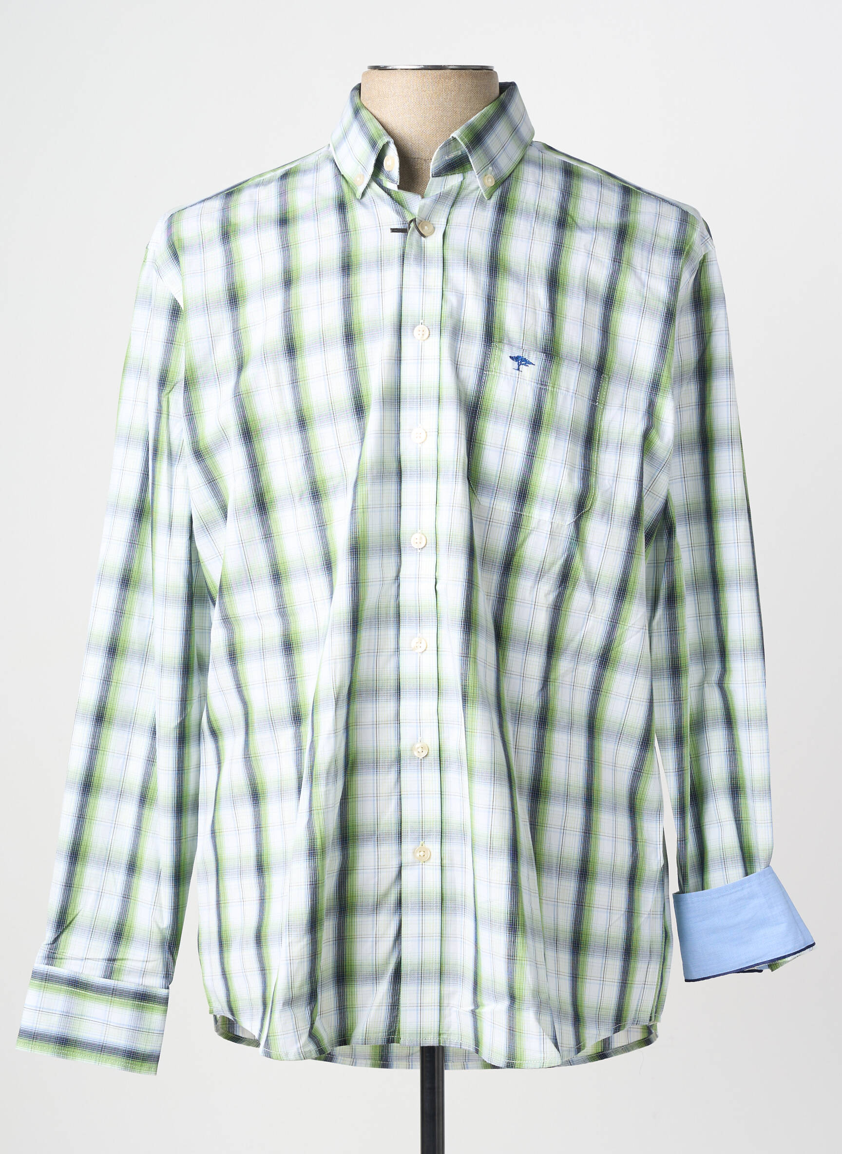 Chemise manches longues poches vert FYNCH-HATTON homme