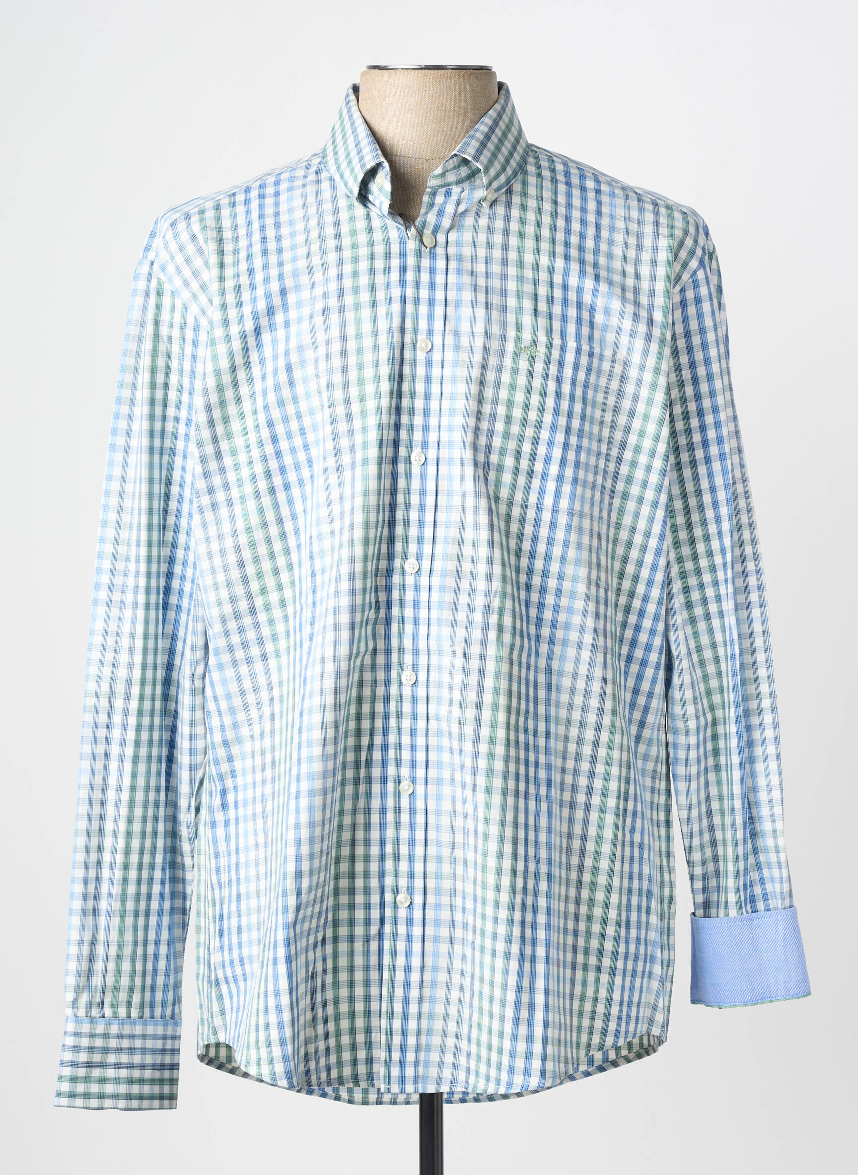 Chemise manches longues coupe droite bleu FYNCH-HATTON homme