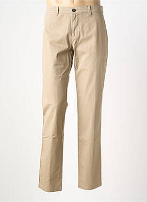 Pantalon chino tissage popeline taille normale beige FYNCH-HATTON homme
