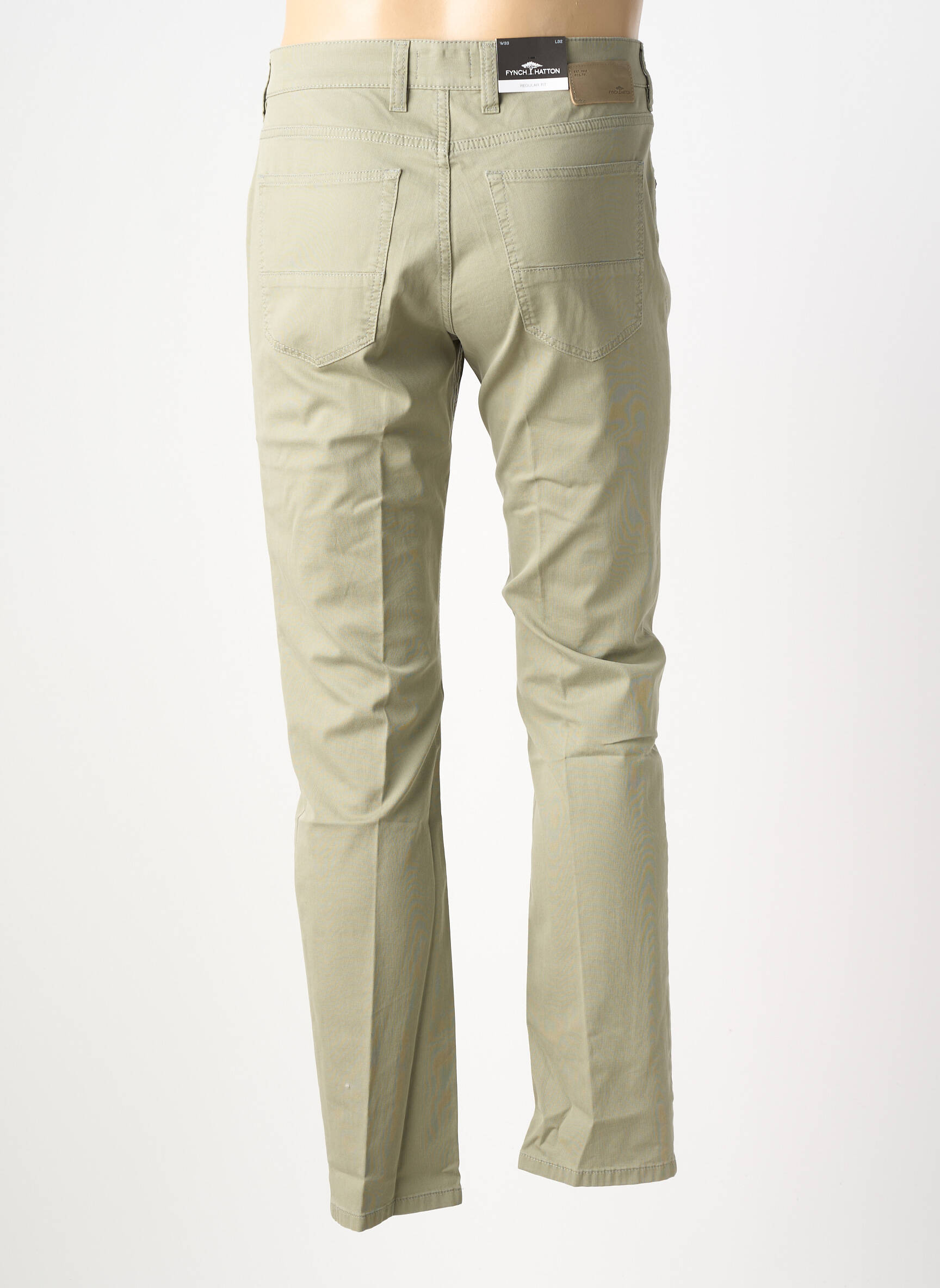 Jeans coupe slim poches taille normale vert FYNCH-HATTON homme
