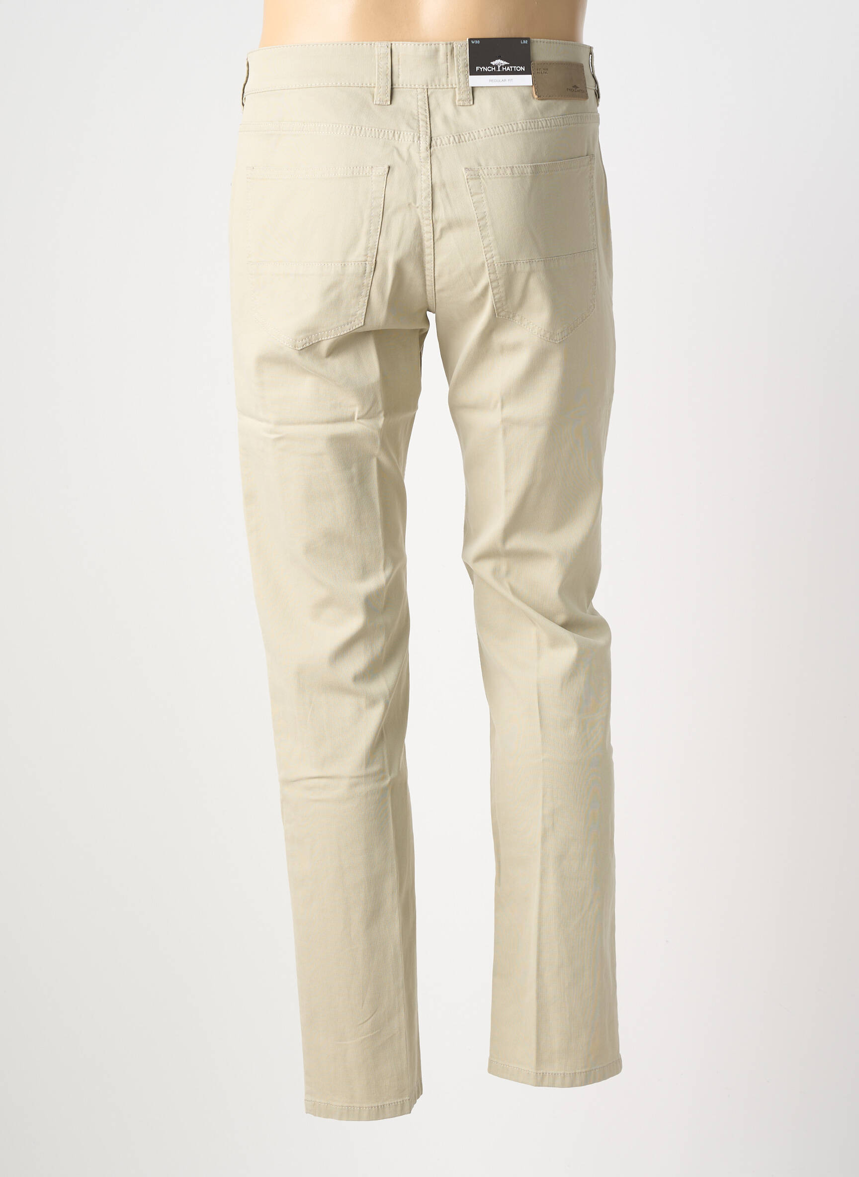 Jeans coupe slim poches taille normale beige FYNCH-HATTON homme