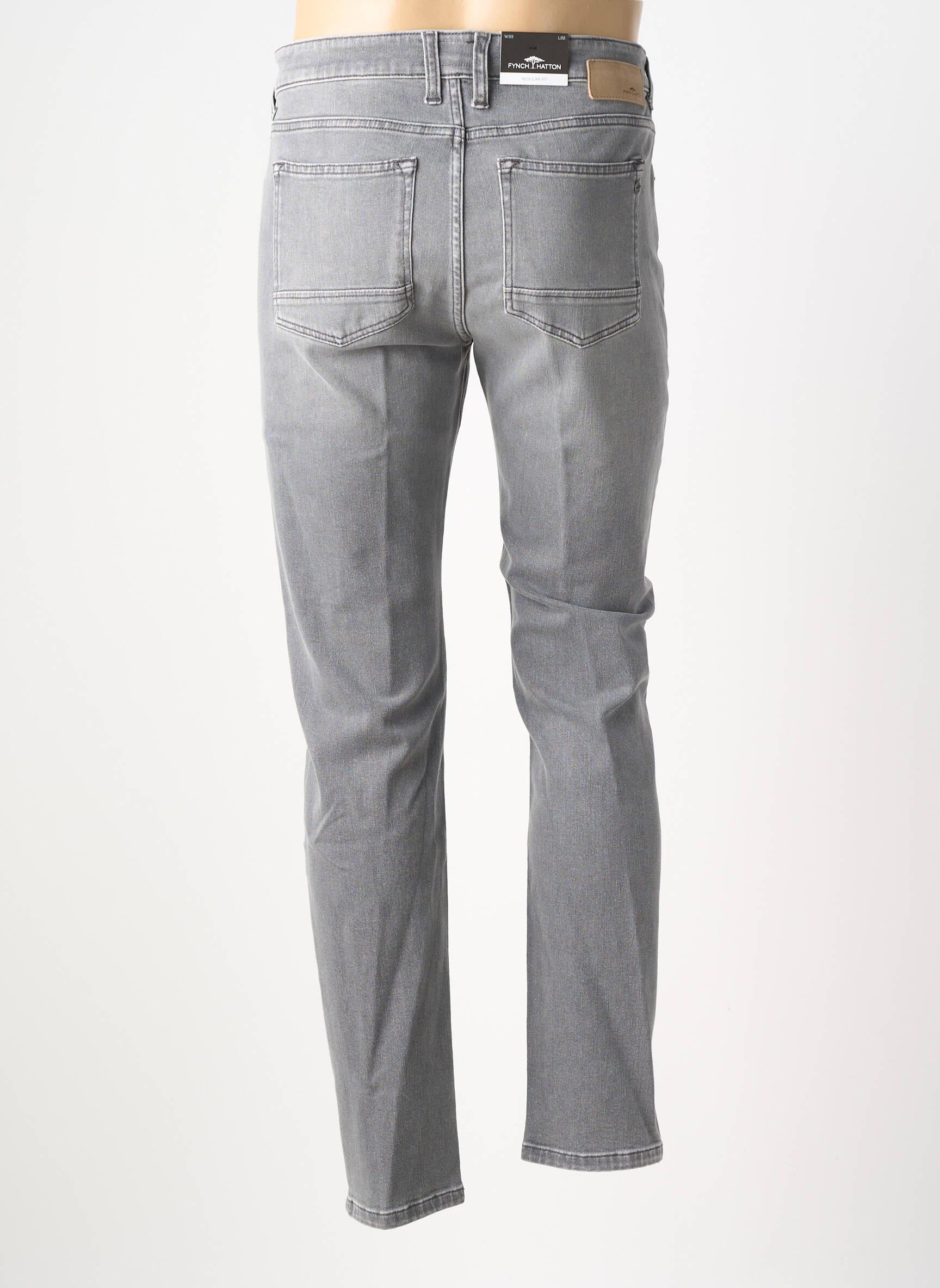 Jeans coupe slim stretch taille normale gris FYNCH-HATTON homme