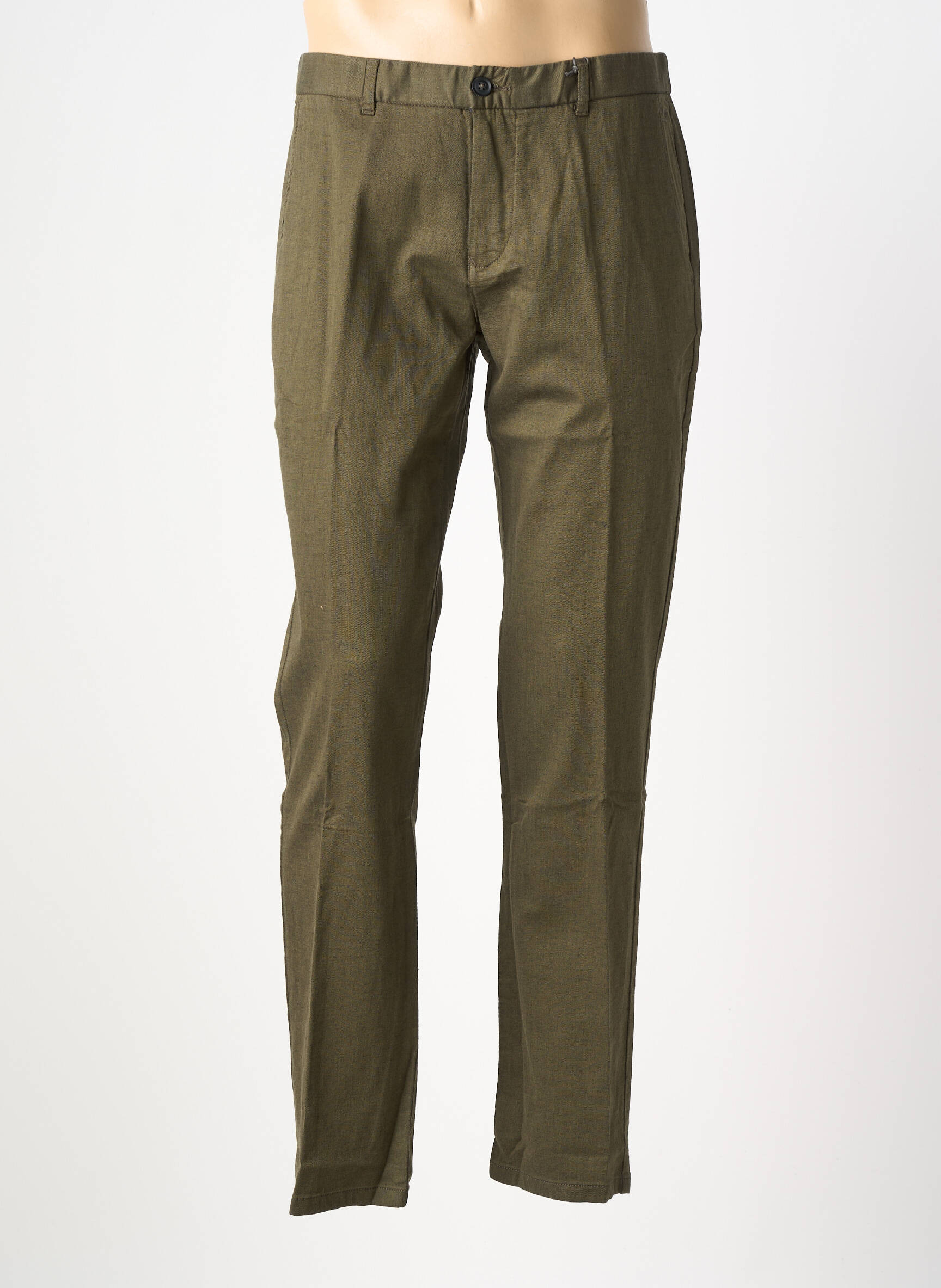 Pantalon chino tissage chiné taille normale vert FYNCH-HATTON homme