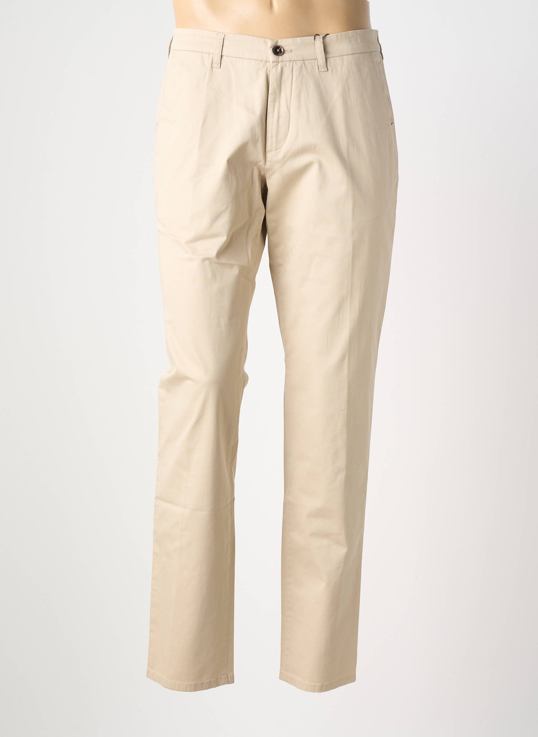 Pantalon chino tissage popeline taille normale beige FYNCH-HATTON homme