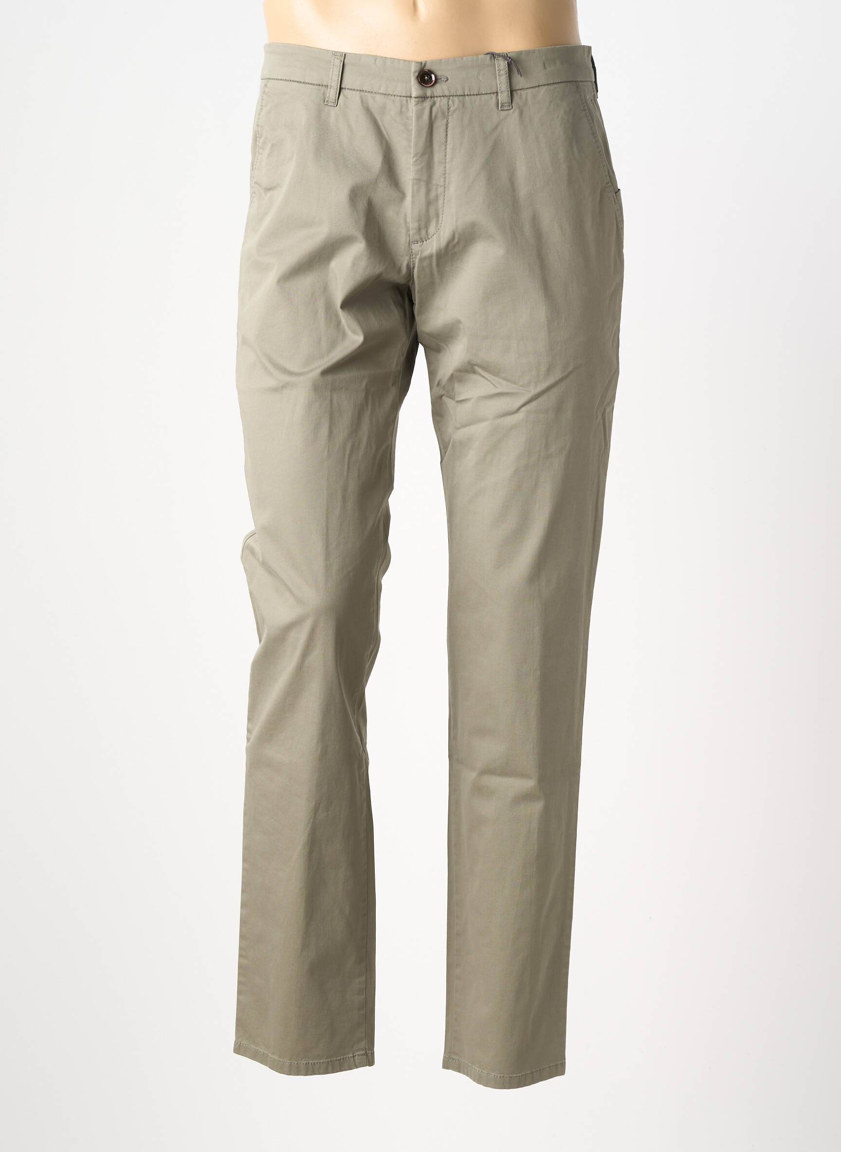 Pantalon chino tissage popeline taille normale vert FYNCH-HATTON homme