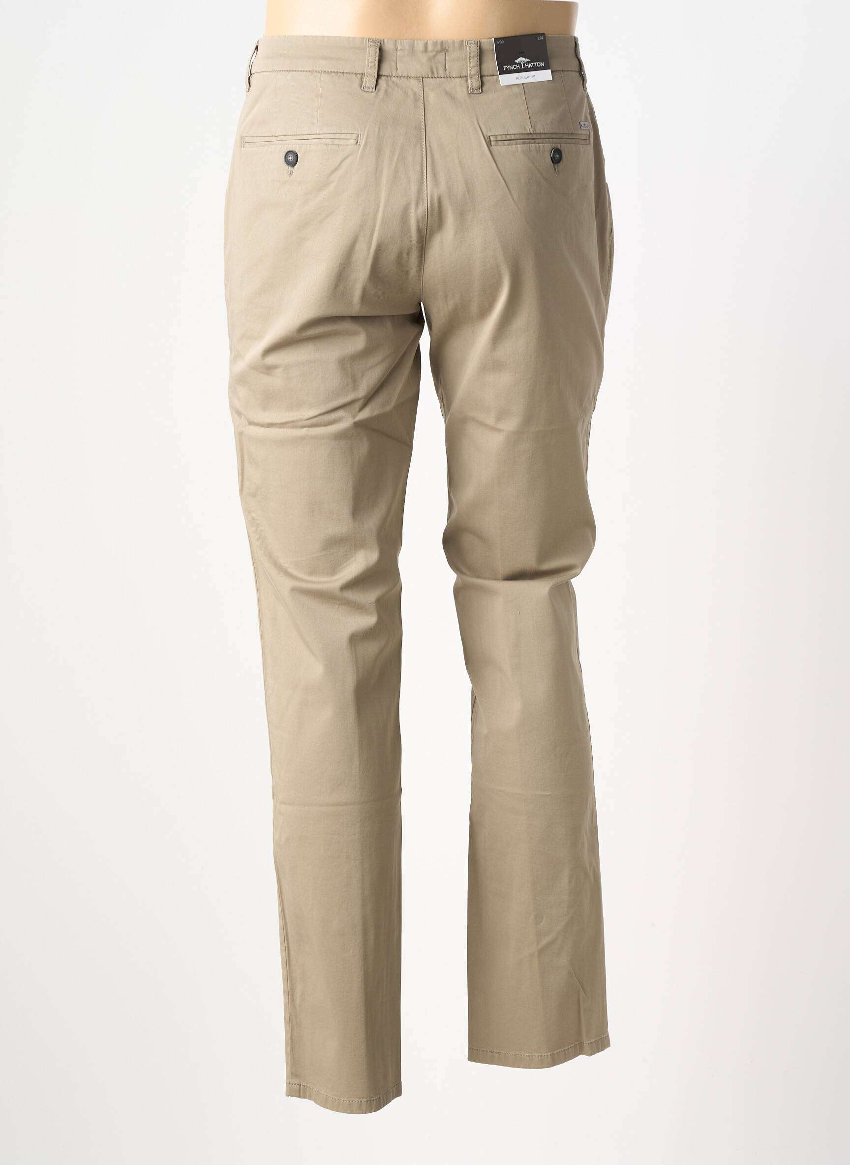 Pantalon chino tissage popeline taille normale vert FYNCH-HATTON homme