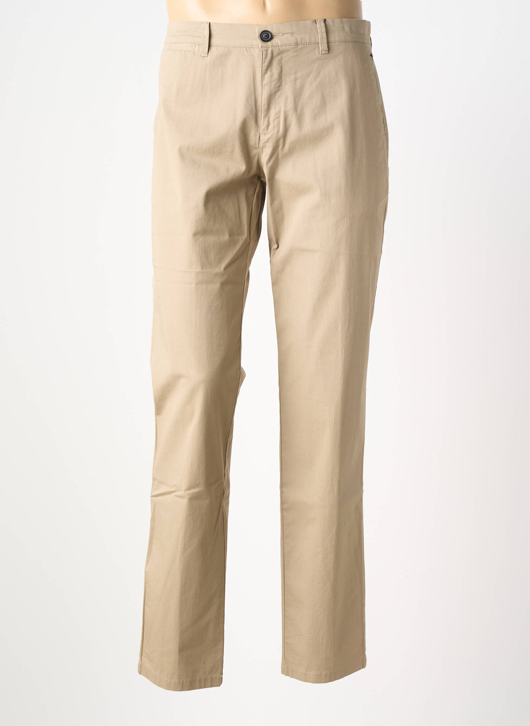 Pantalon chino tissage popeline taille normale beige FYNCH-HATTON homme