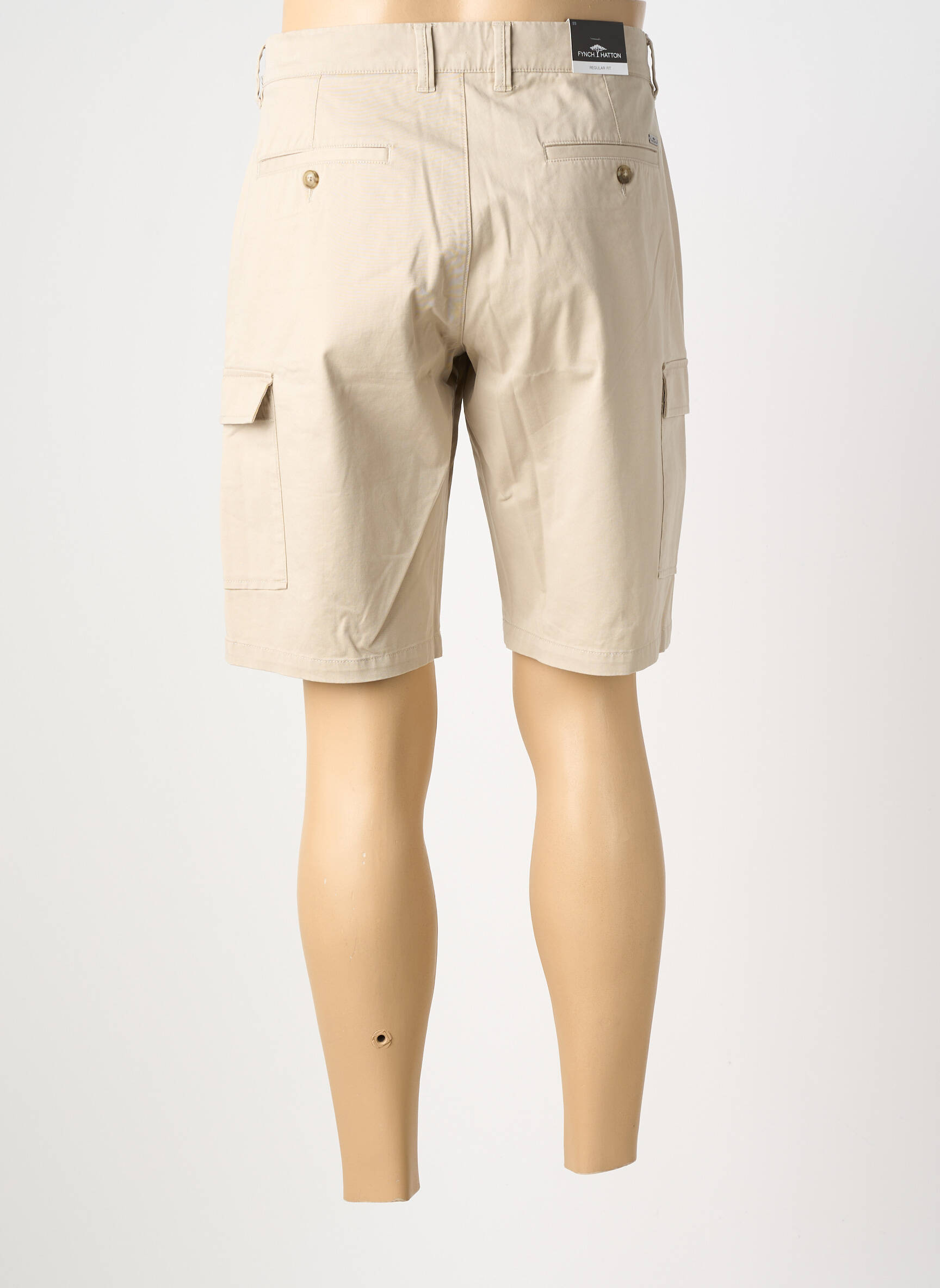 Bermuda multipoches taille normale beige FYNCH-HATTON homme