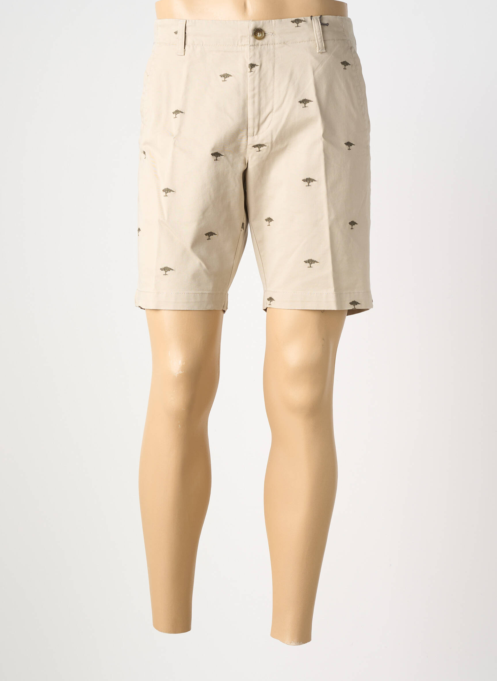 Bermuda stretch taille normale beige FYNCH-HATTON homme
