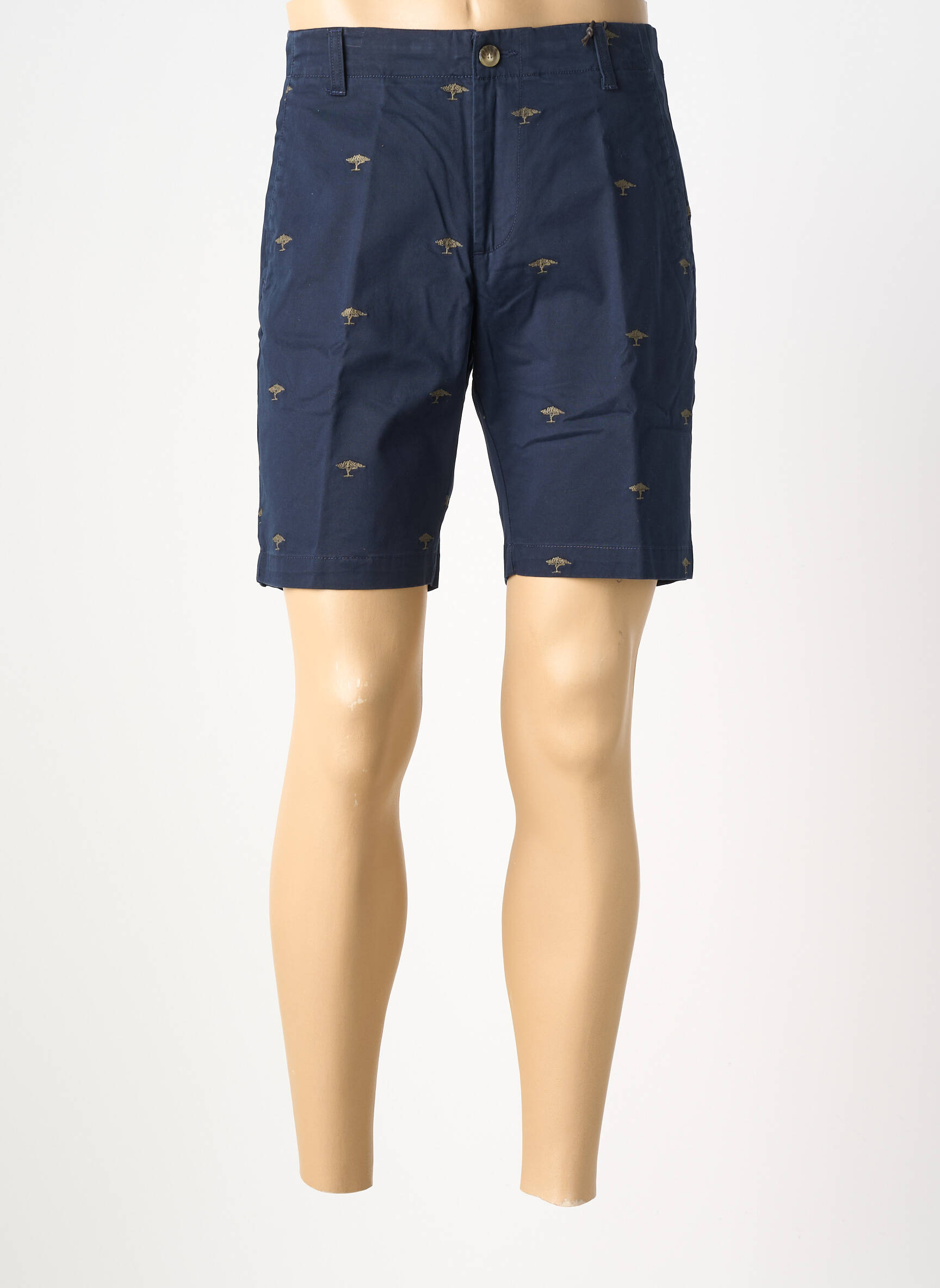 Bermuda stretch taille normale bleu FYNCH-HATTON homme