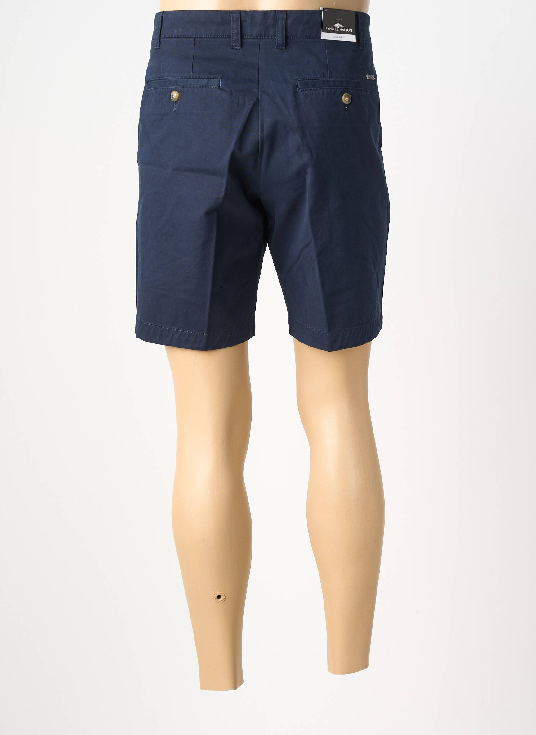 Bermuda taille à pinces taille normale bleu FYNCH-HATTON homme