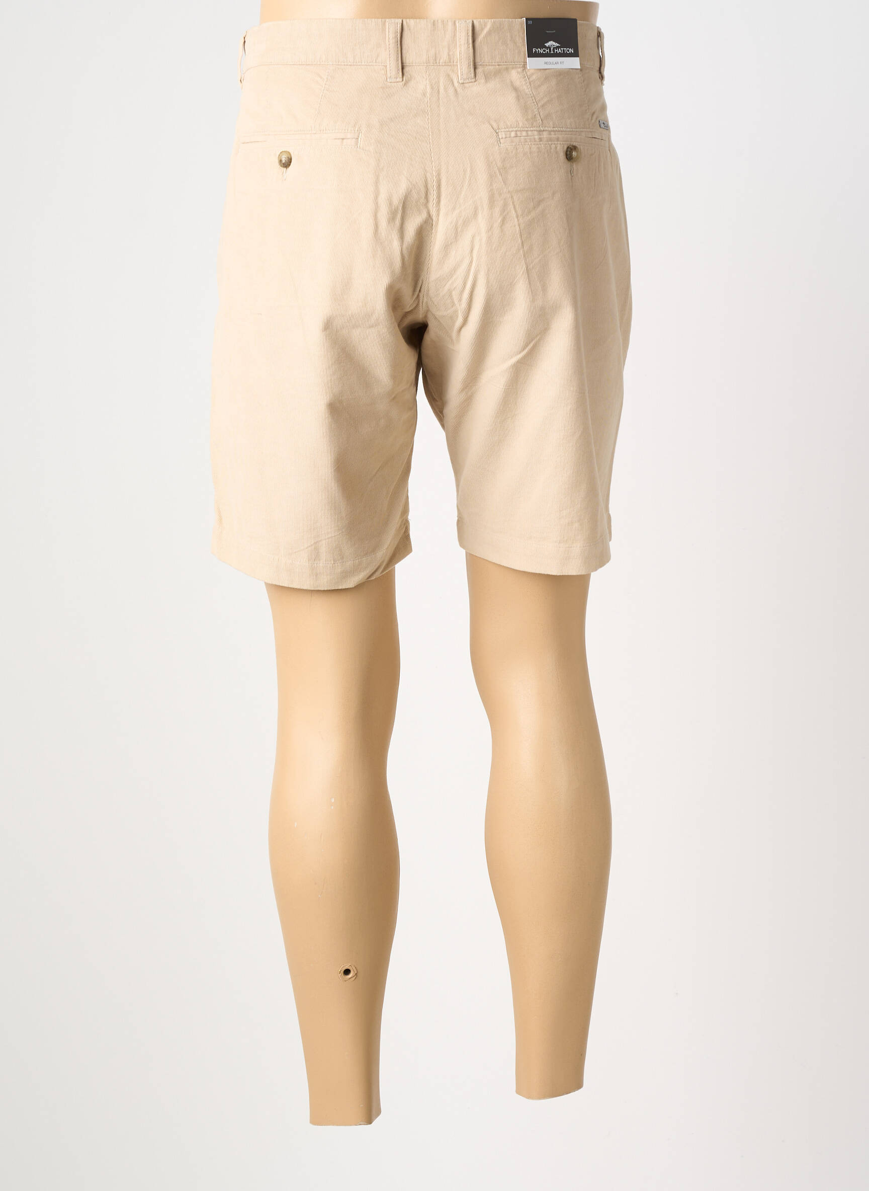 Bermuda stretch taille normale beige FYNCH-HATTON homme