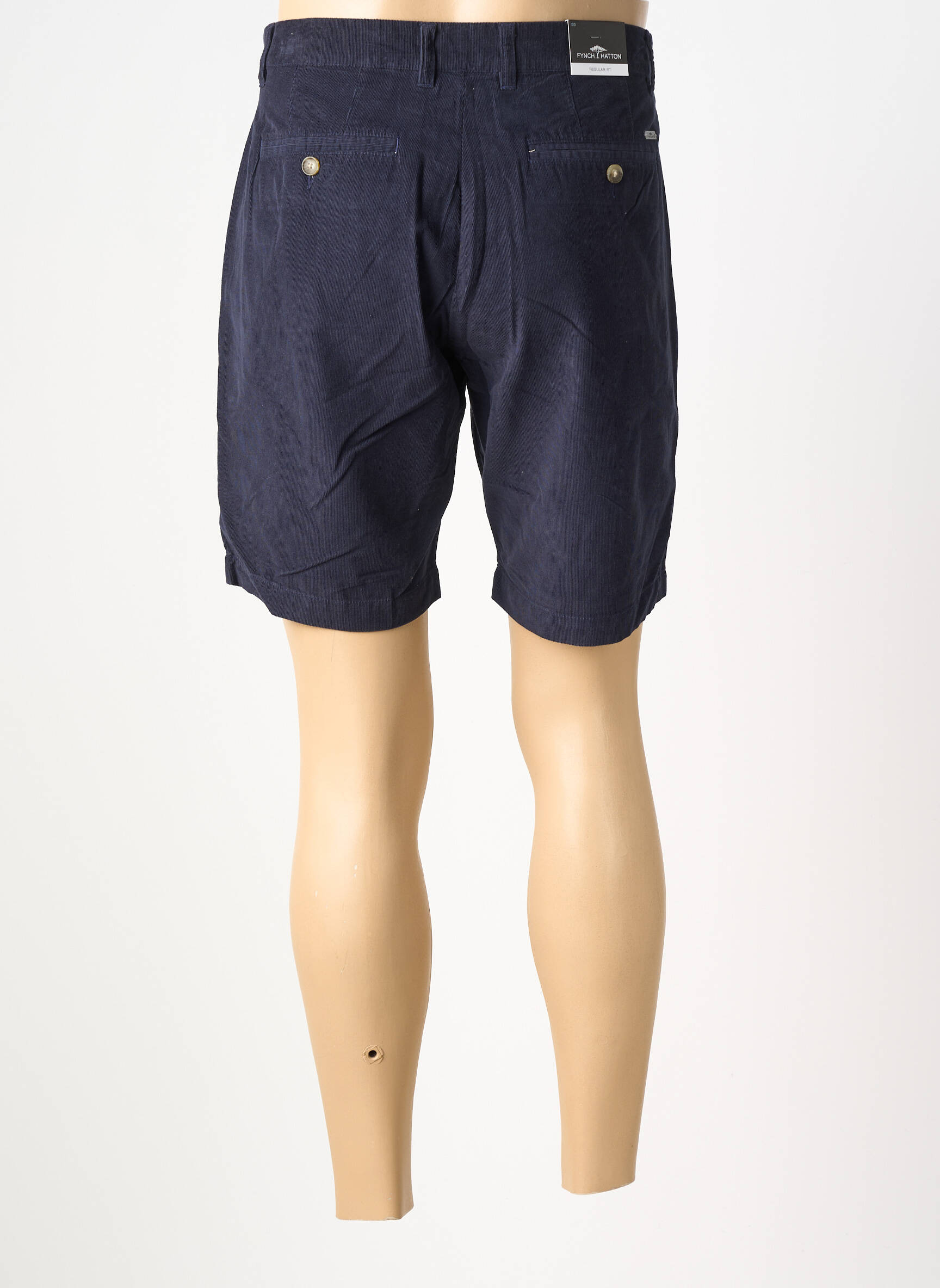 Bermuda stretch taille normale bleu FYNCH-HATTON homme