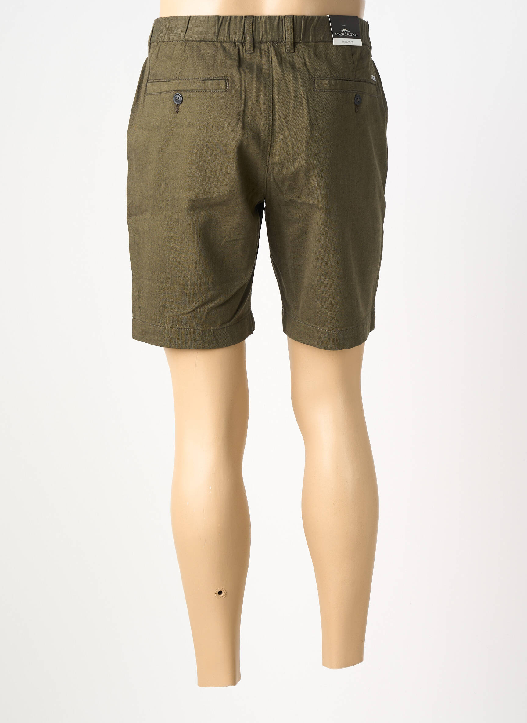 Bermuda taille à pinces taille normale vert FYNCH-HATTON homme