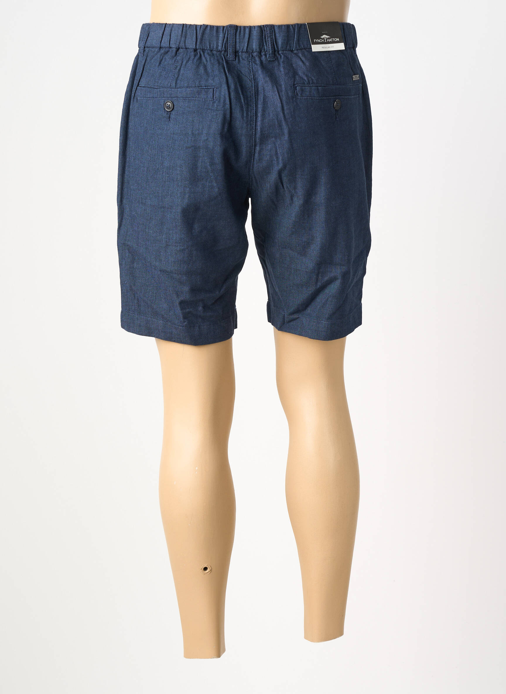 Bermuda taille à pinces taille normale bleu FYNCH-HATTON homme