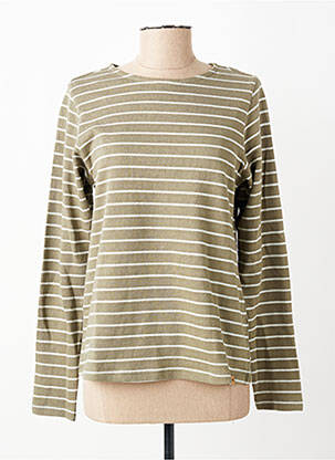Pull coupe cintrée manches longues vert CAMEL ACTIVE femme