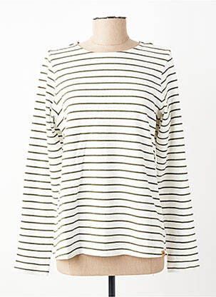Pull coupe cintrée manches longues vert CAMEL ACTIVE femme
