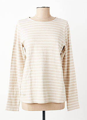 Pull coupe cintrée manches longues beige CAMEL ACTIVE femme
