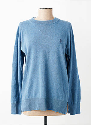 Pull stretch manches longues bleu U.S. POLO ASSN femme