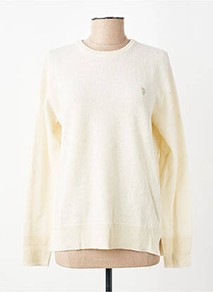 Pull stretch manches longues beige U.S. POLO ASSN femme
