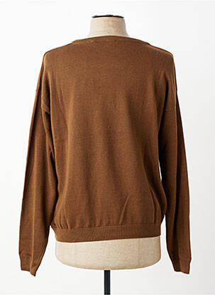 Pull stretch manches longues marron U.S. POLO ASSN femme
