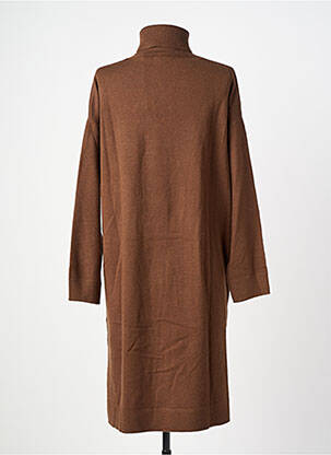 Robe pull stretch manches longues marron U.S. POLO ASSN femme