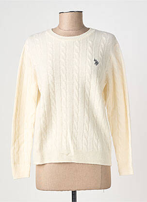 Pull stretch manches longues beige U.S. POLO ASSN femme