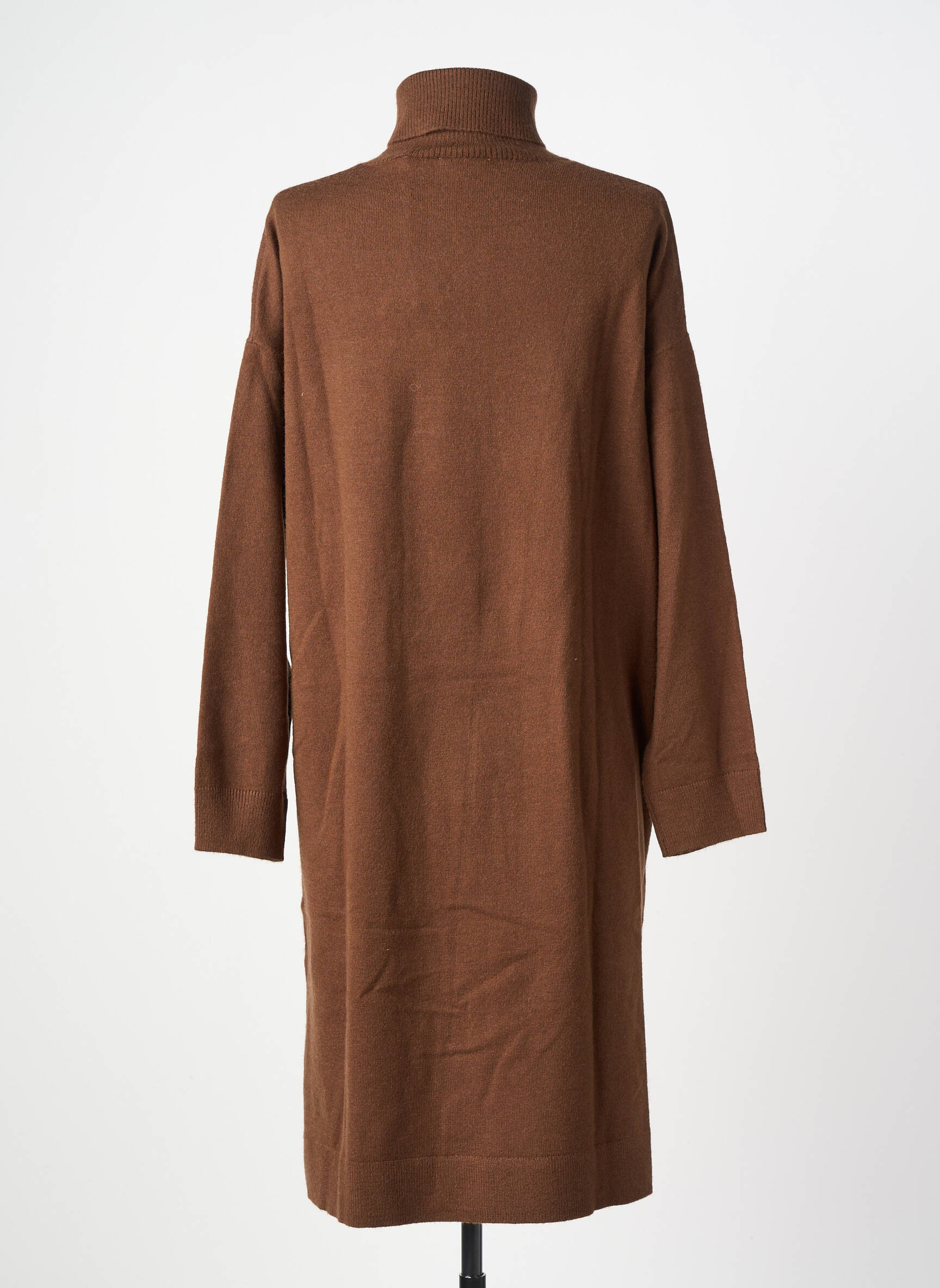 Robe pull stretch manches longues marron U.S. POLO ASSN femme