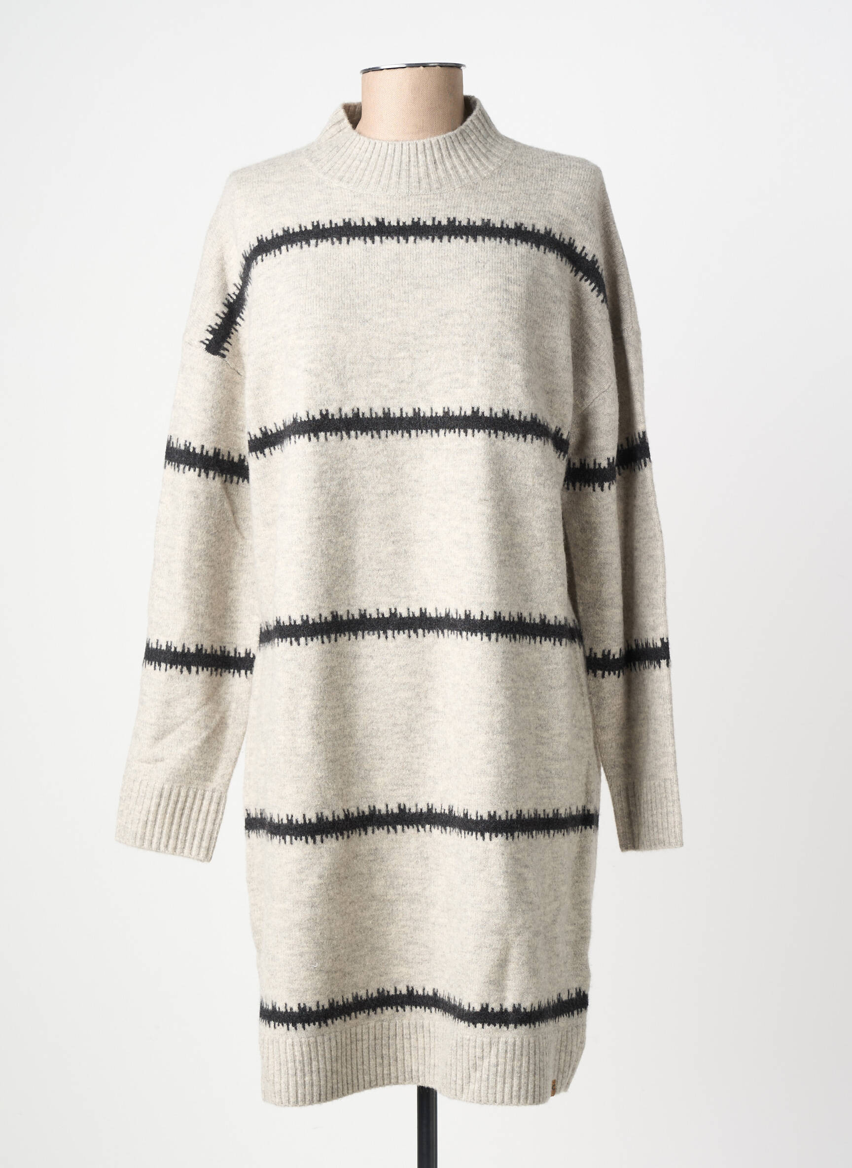 Robe pull resserrée sur le bas manches longues gris CAMEL ACTIVE femme